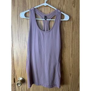 Victorias Secret Sport Lace Racerback Tank Top Lavender Purple Womens Size Large